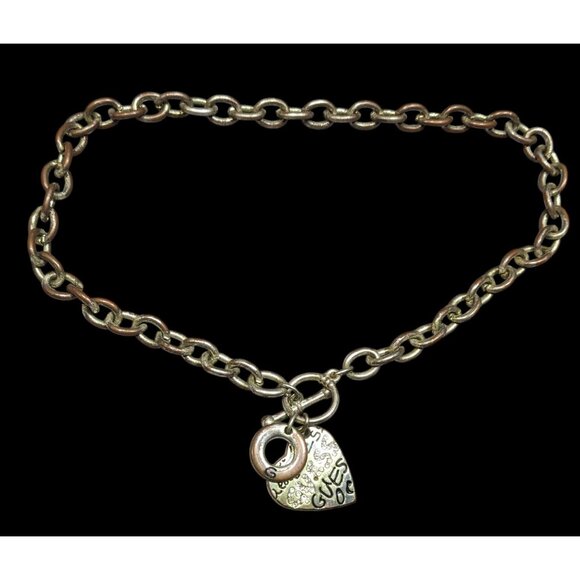Guess Preppy Coquette Heart Pendant Necklace - Picture 1 of 5